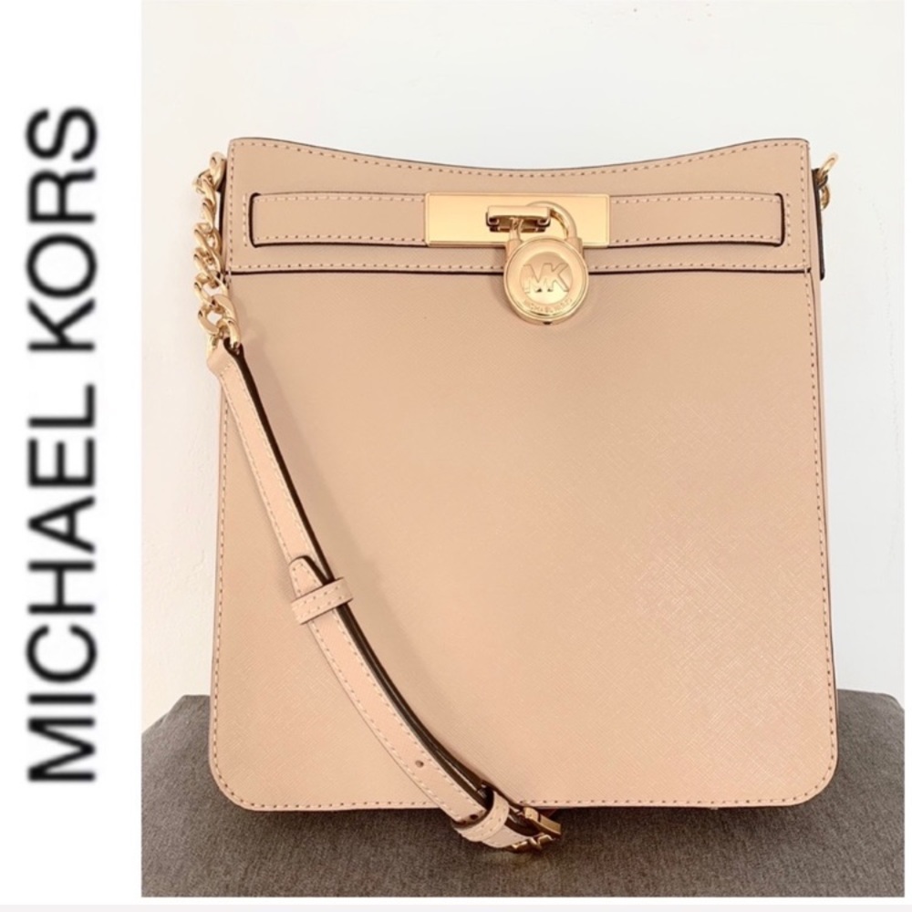 NWT authentic MK leather Hamilton messenger oyster - Picture 3 of 6